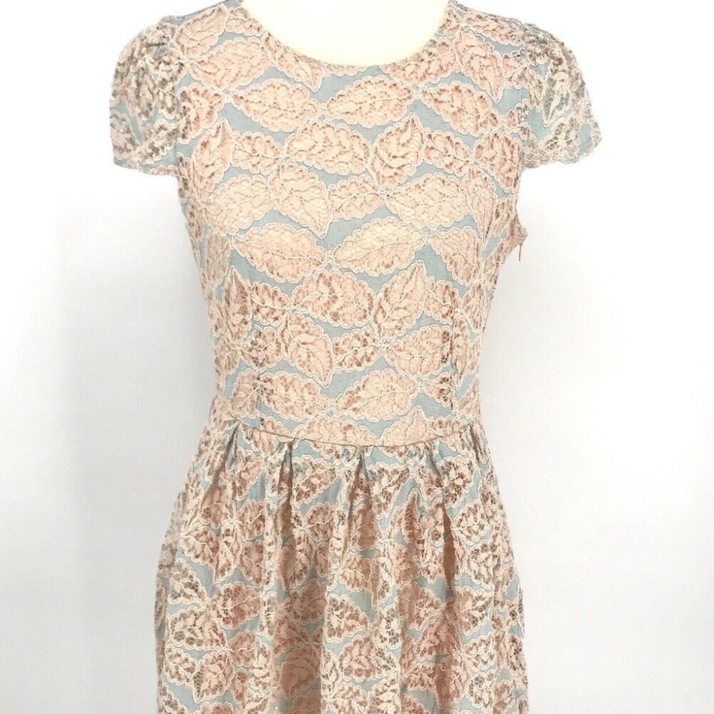 Pink & Blue Cap Sleeve Dress from Francesca's